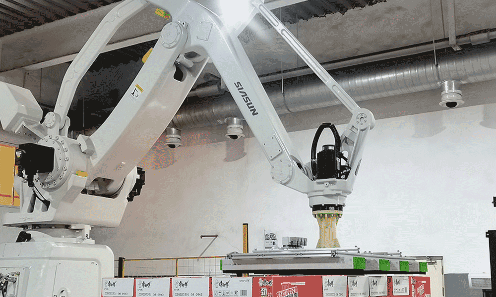 ระบบจัดเรียงพาเลทอัตโนมัติสำหรับกล่องบรรจุภัณฑ์สำเร็จรูป