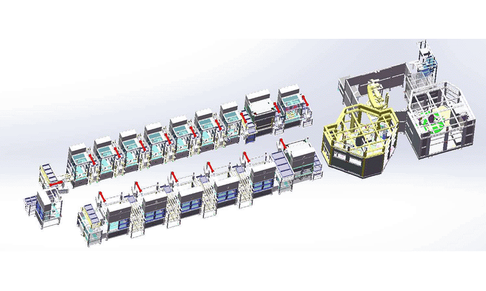 Montaje del turbocompresor y línea de prueba