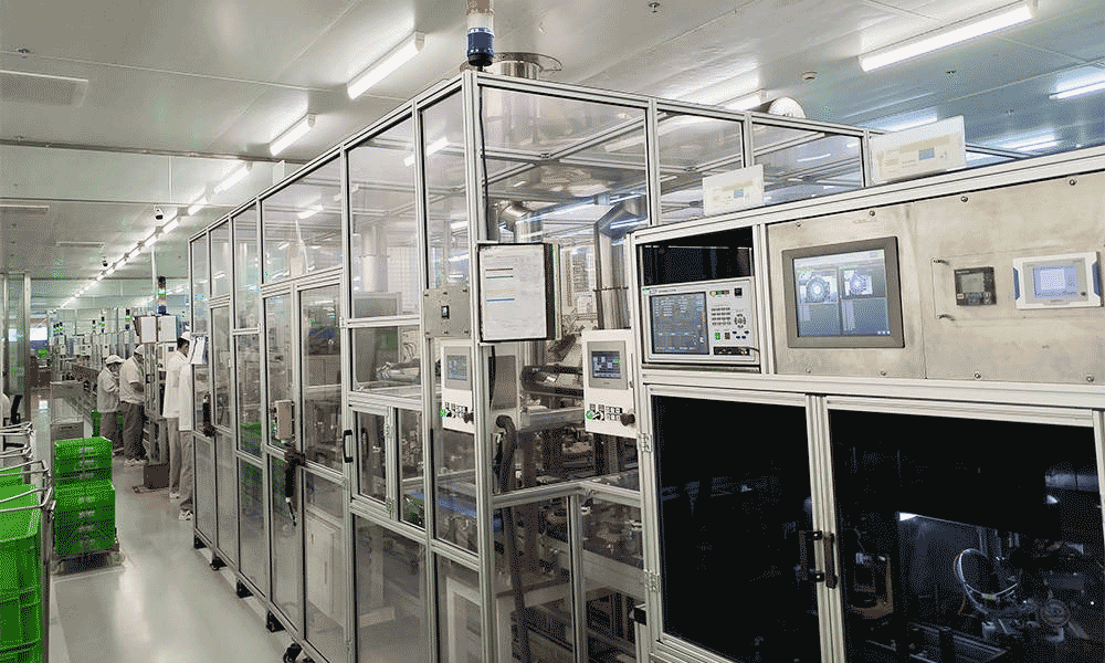 ชุดประกอบสเตเตอร์และโรเตอร์ของคอมเพรสเซอร์และสายการทดสอบ