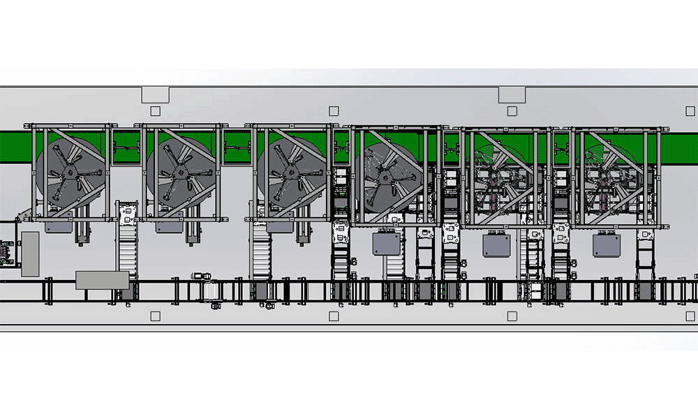 Sistema de producción y prueba de formación y clasificación de capacidad de baterías de litio