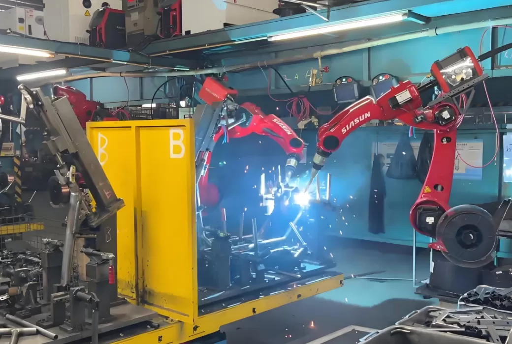 电动两轮车车架及部件焊接工作站