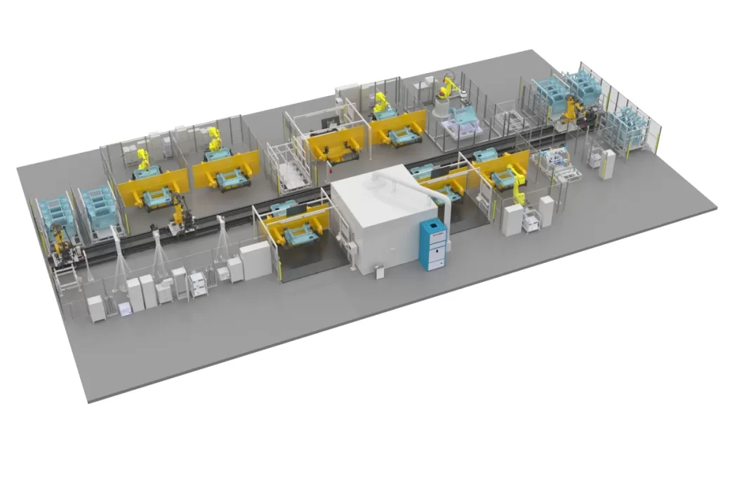 汽车一体化压铸装配线