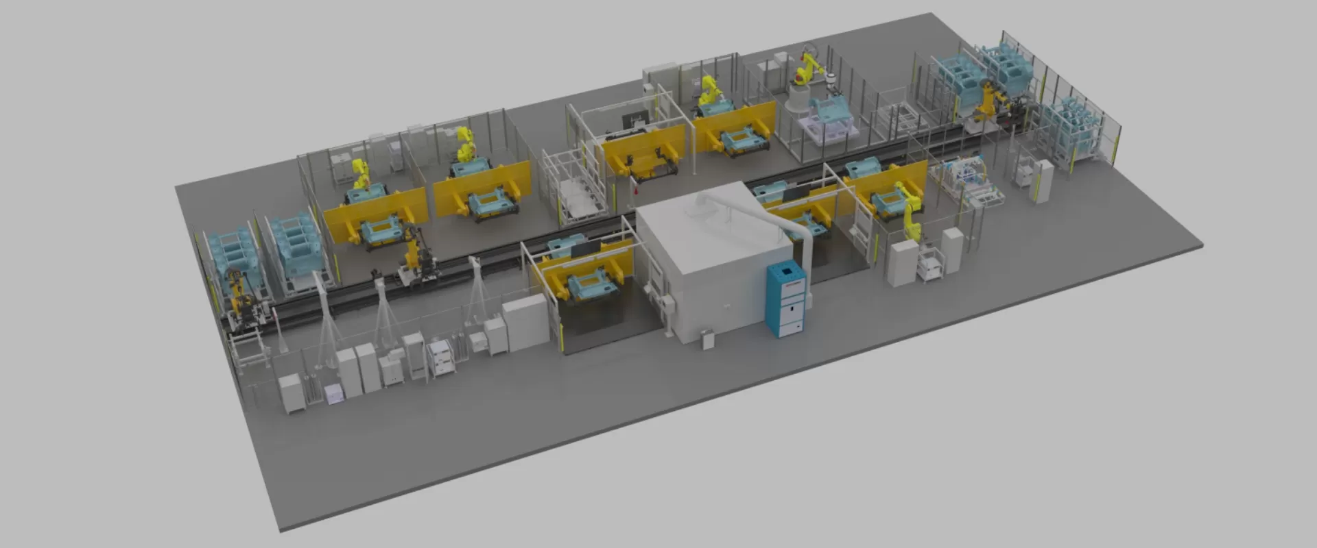 汽车一体化压铸装配线