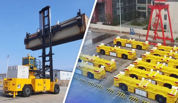 辽望·广东日报——星辉平台娱乐新飞越！全球首台空集装箱堆码机器人发布